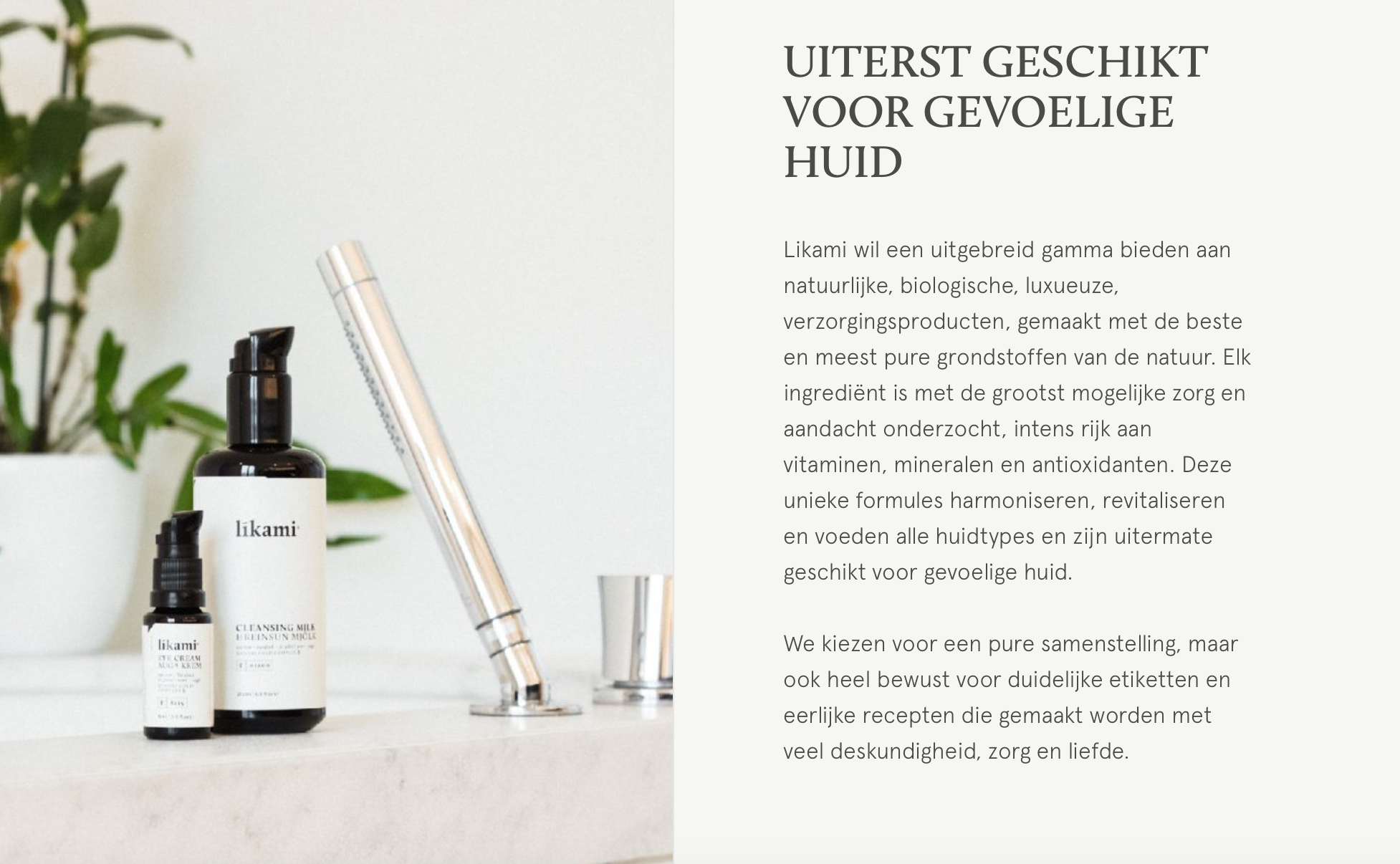 Likami huidverzorging biologisch naturel skincare LISMORE beauty superfood for skin